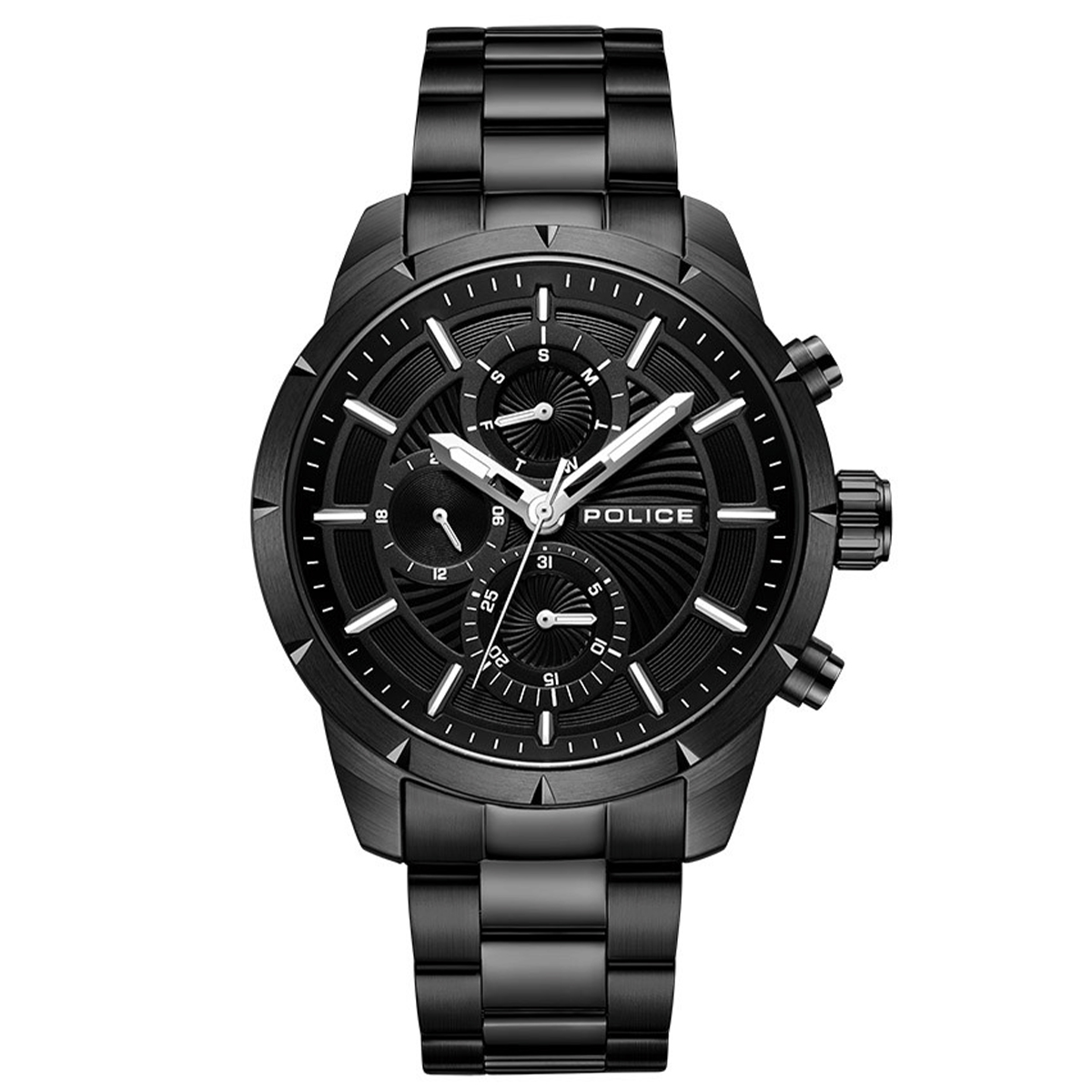 MONTRE POLICE HOMME M.FONCTION ACIER